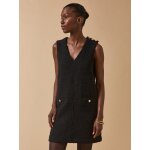 Robe courte sans manches tweed femme