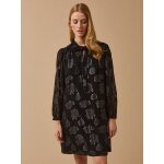 Robe courte voile jacquard brillant femme