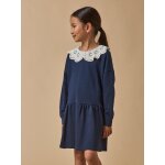 Robe grand col brodé - coton biologique Robe grand col brodé - coton biologique