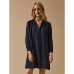 Robe housse courte crpe uni femme