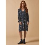 Robe housse courte femme viscose dobby imprim trfles