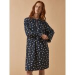 Robe housse courte femme viscose dobby imprim trfles