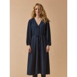 Robe longue femme viscose jacquard pois