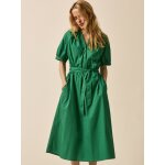 Robe longue popeline unie femme