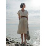 Robe mi - longue femme lin et viscose