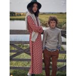 Robe mi - longue femme viscose dobby imprim rebecca