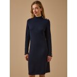 Robe - pull col montant boutons dor�s femme