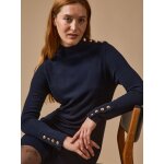 Robe - pull col montant boutons dor�s femme