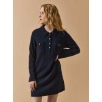 Robe - pull col polo courte boutons dors femme