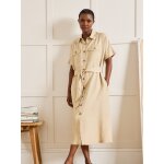 Robe - saharienne longue femme en lin et viscose