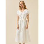 Robe sans manches lin et viscose femme