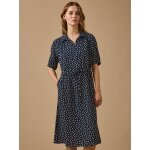 Robe sous genoux femme imprim� pois