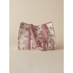 Sac cabas matelass� esprit toile de jouy