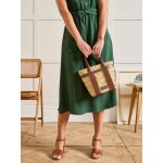 Sac cabas paille et cuir - collection maroquinerie cyrillus