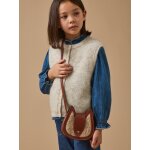 Sac �cureuil cuir et sherpa fille