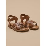 Sandales perfor�es fille en cuir