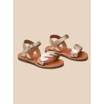 Sandales tress�es fille en cuir