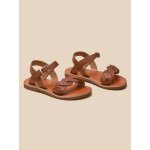 Sandales tress�es fille en cuir