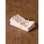 Serviettes de table coton aspect lin par lot de 4