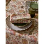Serviette de table fleuri indien par lot de 4 - imprim� pondichery