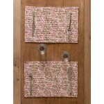 Set de table par lot de 2 imprim� rosa