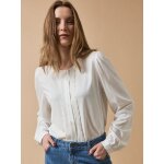 T - shirt boutonn brod femme modal et coton biologique
