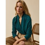 T - shirt boutonn� lin et viscose femme