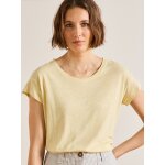 T - shirt col rond femme lin et viscose