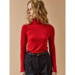 T - shirt col roul femme jersey de laine