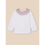 T - shirt col en tissu liberty b�b� - coton biologique