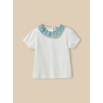 T - shirt col en tissu liberty b�b� - coton biologique