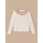 T - shirt col tissu liberty fille