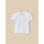 T - shirt fille � col froufrou - coton biologique