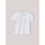 T - shirt fille � col froufrou - coton biologique