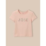 T - shirt fille message en tissu liberty - coton biologique