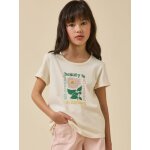 T - shirt fleur fille - coton biologique