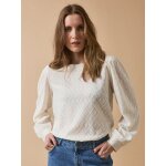 T - shirt jacquard manches bouffantes femme