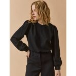 T - shirt jacquard manches bouffantes femme