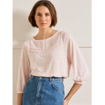 T - shirt plastron femme lin et viscose