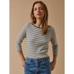 T - shirt ray col bateau femme coton biologique