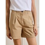 Short chino coton et lin femme