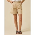 Short chino coton et lin femme