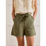 Short paperbag femme coton et lin