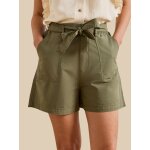 Short paperbag femme coton et lin