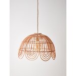Suspension rotin forme fleur