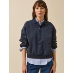 Sweat col polo molleton femme