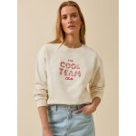 Sweat femme coton biologique message en tissu liberty