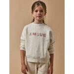 Sweat fille lettres en tissu liberty - coton biologique