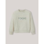 Sweat fille � message en tissu liberty - coton biologique