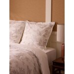 Taie d'oreiller percale de coton  esprit toile de jouy